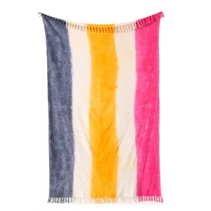 Hand Tie Dye Print Large Cotton Throw - Image 3