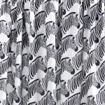 Handmade Black White Zebra Print Cotton Fabric - Image 2
