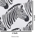 Handmade Black White Zebra Print Cotton Fabric - Image 5