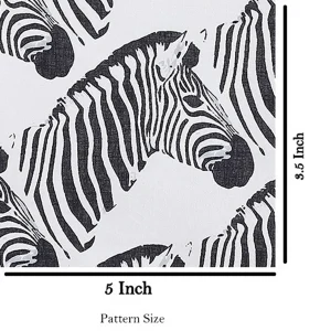 Handmade Black White Zebra Print Cotton Fabric - Image 5