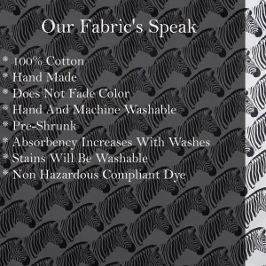 Handmade Black White Zebra Print Cotton Fabric - Image 6