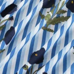 Handmade Blue Floral Print Cotton Fabric