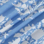 Handmade Blue Floral Print Dress making Cotton Fabric