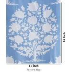 Handmade Blue Floral Print Dress making Cotton Fabric - Image 5