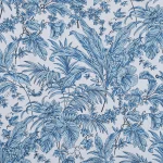 Handmade Blue Floral Printed Dress Fabric By 10 Yards - Image 4