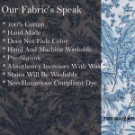 Handmade Blue Floral Printed Dress Fabric By 10 Yards - Image 5