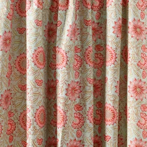 Handmade Floral Print Cotton Fabric Sea Green Dress Material - Image 3