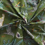 Handmade Green Forest Print Cotton Fabric - Image 2