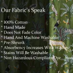 Handmade Green Forest Print Cotton Fabric - Image 5