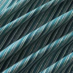 Handmade Green Stripe Print Cotton Fabric