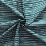 Handmade Green Stripe Print Cotton Fabric - Image 3