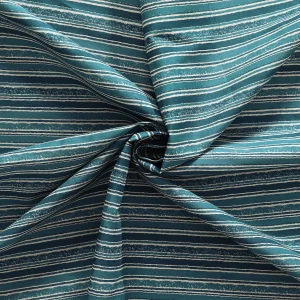 Handmade Green Stripe Print Cotton Fabric - Image 3