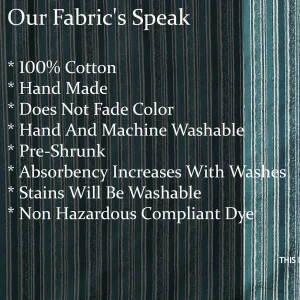 Handmade Green Stripe Print Cotton Fabric - Image 5