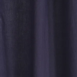 Handmade Navy Blue Solid Cotton Curtains Set - Image 4