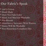 Handmade Pink Floral Print Cotton Fabric - Image 5