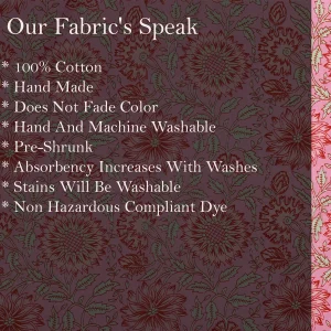 Handmade Pink Floral Print Cotton Fabric - Image 5