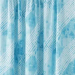 Handmade Pure Cotton Fabric Blue Tie Dye Striped Print - Image 3