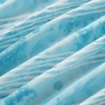 Handmade Pure Cotton Fabric Blue Tie Dye Striped Print - Image 2