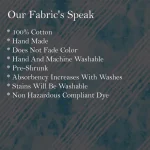 Handmade Pure Cotton Fabric Blue Tie Dye Striped Print - Image 5