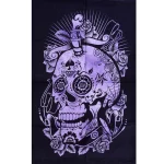 Handmade Purple Human Skull Tapestry - Image 2
