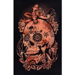 Handmade Skull Print Cotton Tapestry / Poster - Image 2