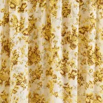 Handmade Yellow Floral Printed Cotton Fabric - Image 2