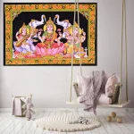 Hindu Goddess Money Laxmi Lakshmi Sequin Wall Hanging