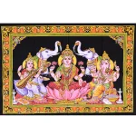 Hindu Goddess Money Laxmi Lakshmi Sequin Wall Hanging - Image 2