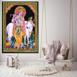 Hindu Goddess Money Laxmi Lakshmi Sequin Wall Hanging