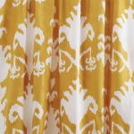 Indian 5 Yard Handmade Yellow Ikat Printed Cotton Fabric