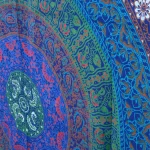 INDIAN BLUE MANDALA WALL HANGING SINGLE TAPESTRY - Image 4