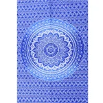 Indian Blue Ombre Mandala Print Tapestry - Image 2