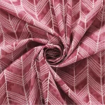 Indian Cotton Arrow Printed 5 Yard Maroon Fabric - Image 2