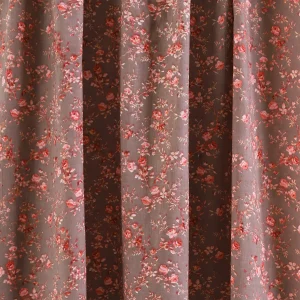 Indian Cotton Brown Red Floral Print Fabric - Image 3