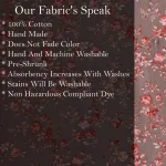 Indian Cotton Brown Red Floral Print Fabric - Image 5