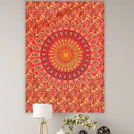 Indian Cotton Decor Red Mandala Wall Hanging