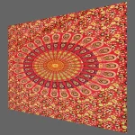 Indian Cotton Decor Red Mandala Wall Hanging - Image 3