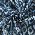 Indian Cotton Fabric Blue Paisley Print - Image 2