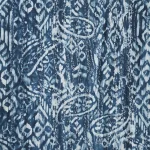 Indian Cotton Fabric Blue Paisley Print - Image 4
