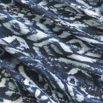 Indian Cotton Fabric Blue Paisley Print