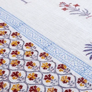 Indian Cotton King Size Blanket Set Hand Block Printed - Image 4