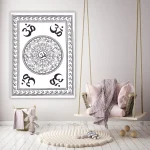 Indian Cotton Small Om Mandala Decor Wall Hanging Poster - Image 2