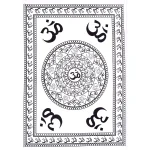 Indian Cotton Small Om Mandala Decor Wall Hanging Poster