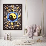 Indian Cotton Yin Yang Mandala Print Tapestry