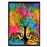 Indian Elephant Wall hanging Tie Dye Tree Of Life Print - Image 2