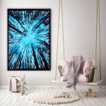 Indian Forest Tree Tapestry Turquoise Poster