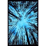 Indian Forest Tree Tapestry Turquoise Poster - Image 2