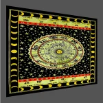 Indian Green Horoscope Print Tapestry - Image 3