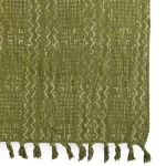 Indian Hand Block Print Green Throw - Image 5