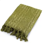 Indian Hand Block Print Green Throw - Image 2